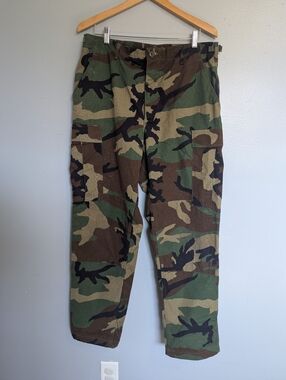 Men's Camo Cargo Pants - Green Woodland